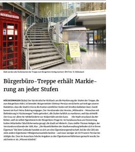 2017 02 10 Artikel Treppe Bürgerbüro